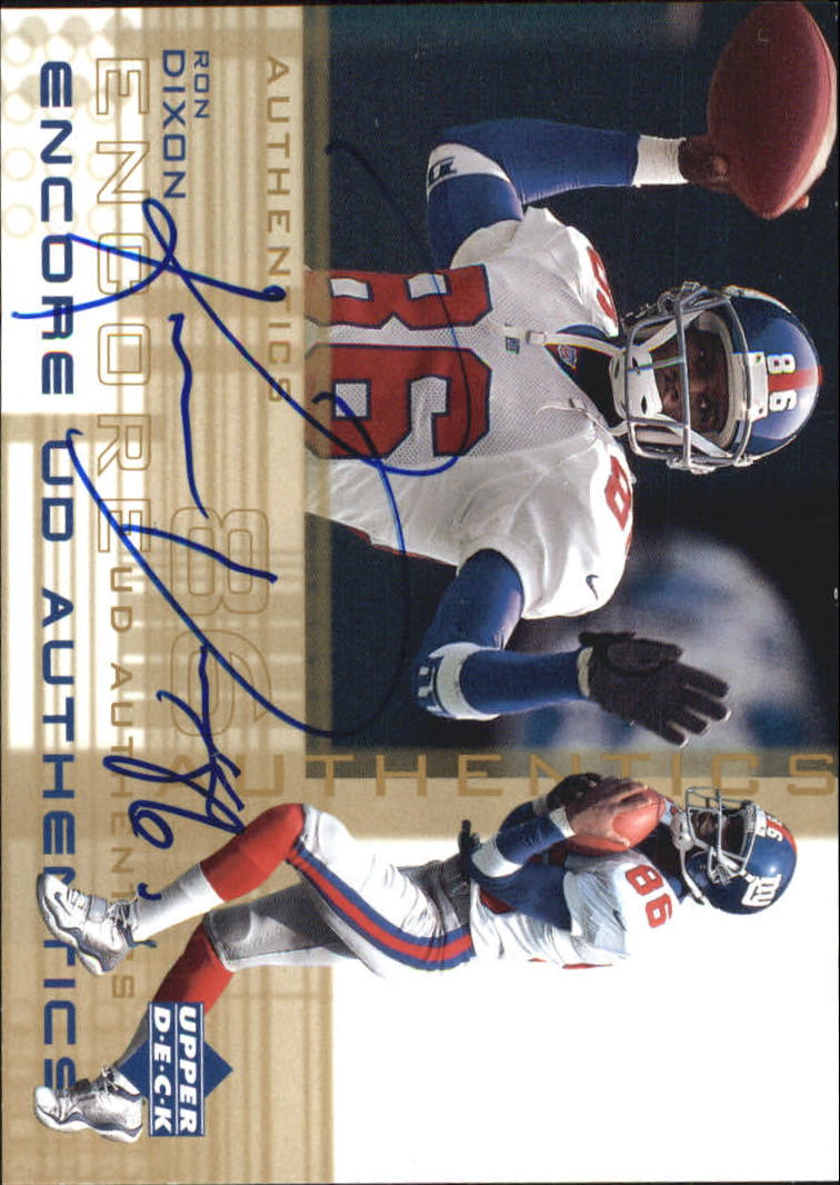 2000 Upper Deck Encore UD Authentics #DX Ron Dixon