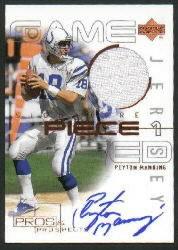 2000 Upper Deck Pros and Prospects Signature Piece 1 #SPPM Peyton Manning