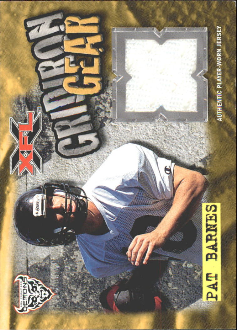 2001 Topps XFL Gridiron Gear #5J Pat Barnes JSY