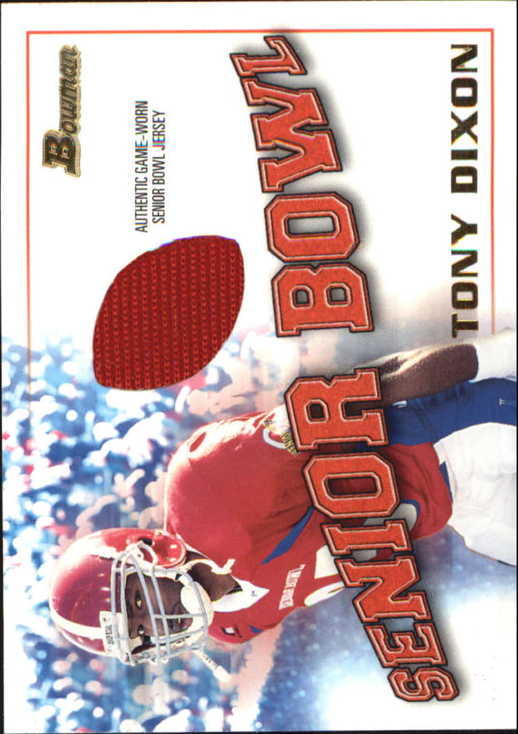 2001 Bowman Rookie Relics #BJTD Tony Dixon I