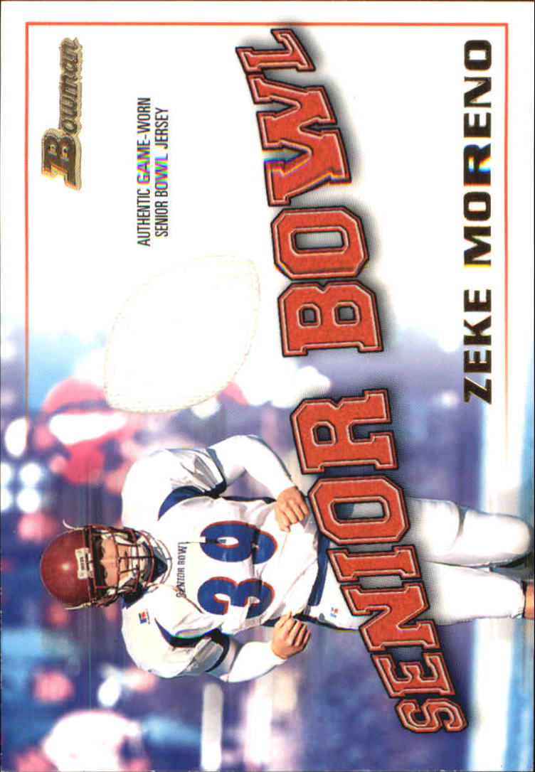 2001 Bowman Rookie Relics #BJZM Zeke Moreno I