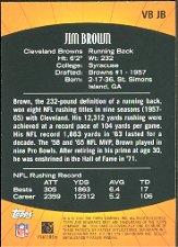 2001 Bowman's Best Vintage Best #VBJB Jim Brown back image