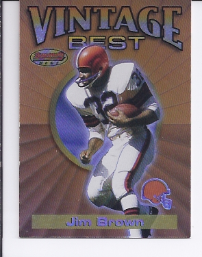 2001 Bowman's Best Vintage Best #VBJB Jim Brown