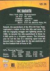 2001 Bowman's Best Vintage Best #VBJN Joe Namath back image