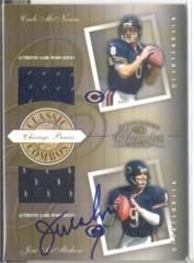 2001 Donruss Classics Classic Combos #2 Cade McNown/Jim McMahon AU/(all 100 signed by McMahon only)