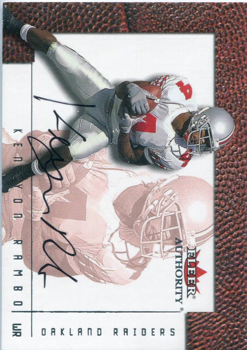 2001 Fleer Authority Autographs #21 Ken-Yon Rambo/500*