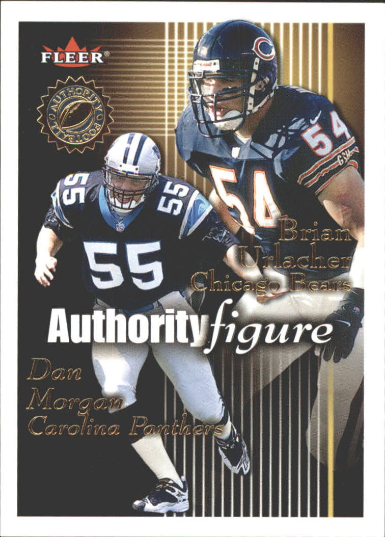2001 Fleer Authority Figure #8 Dan Morgan/Brian Urlacher