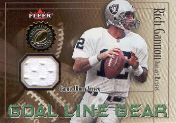 2001 Fleer Authority Goal Line Gear #14 Rich Gannon JSY/800