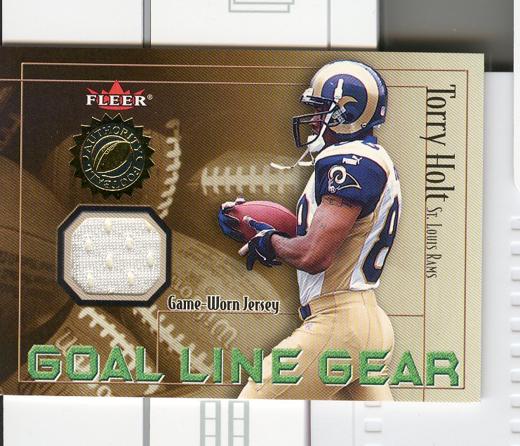 2001 Fleer Authority Goal Line Gear #20 Torry Holt JSY/800