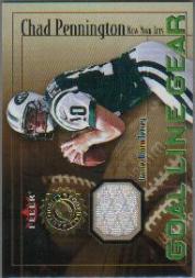 2001 Fleer Authority Goal Line Gear #39 Chad Pennington JSY/800
