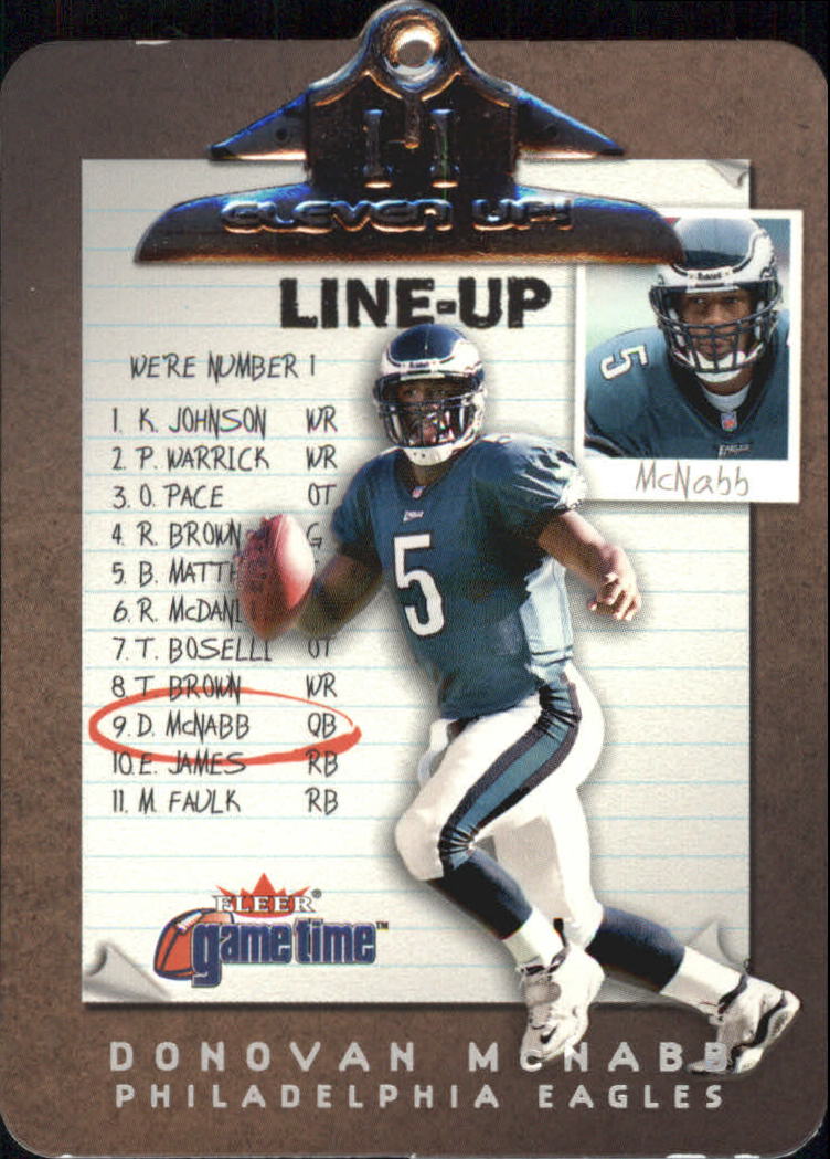 2001 Fleer Game Time Eleven-Up #5 Donovan McNabb