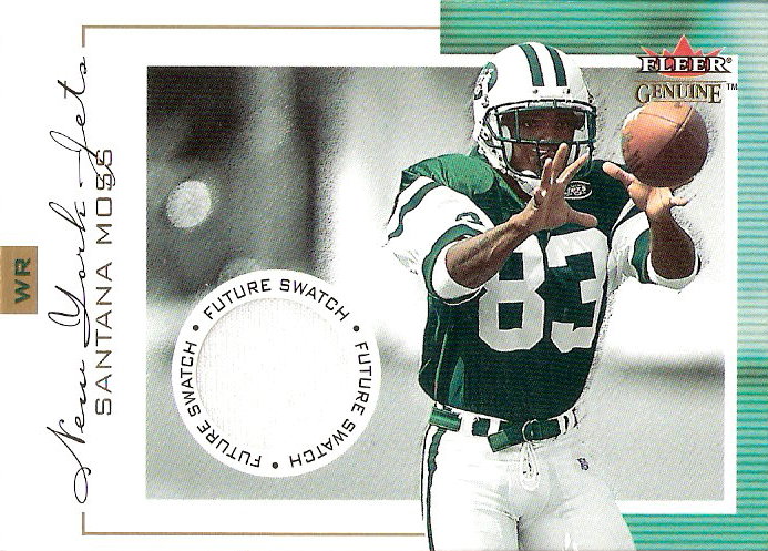 2001 Fleer Genuine #132 Santana Moss JSY RC