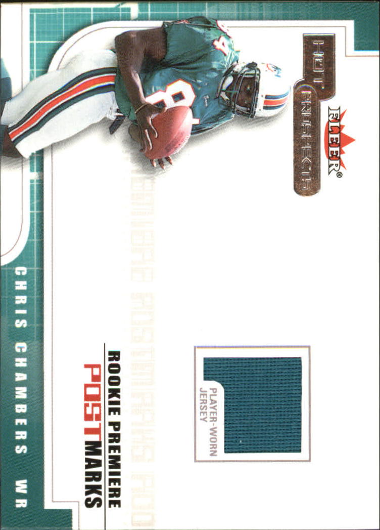 2001 Hot Prospects Rookie Premiere Postmarks Jerseys #5 Chris Chambers