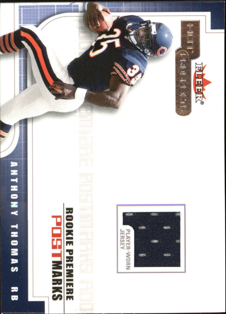 2001 Hot Prospects Rookie Premiere Postmarks Jerseys #29 Anthony Thomas