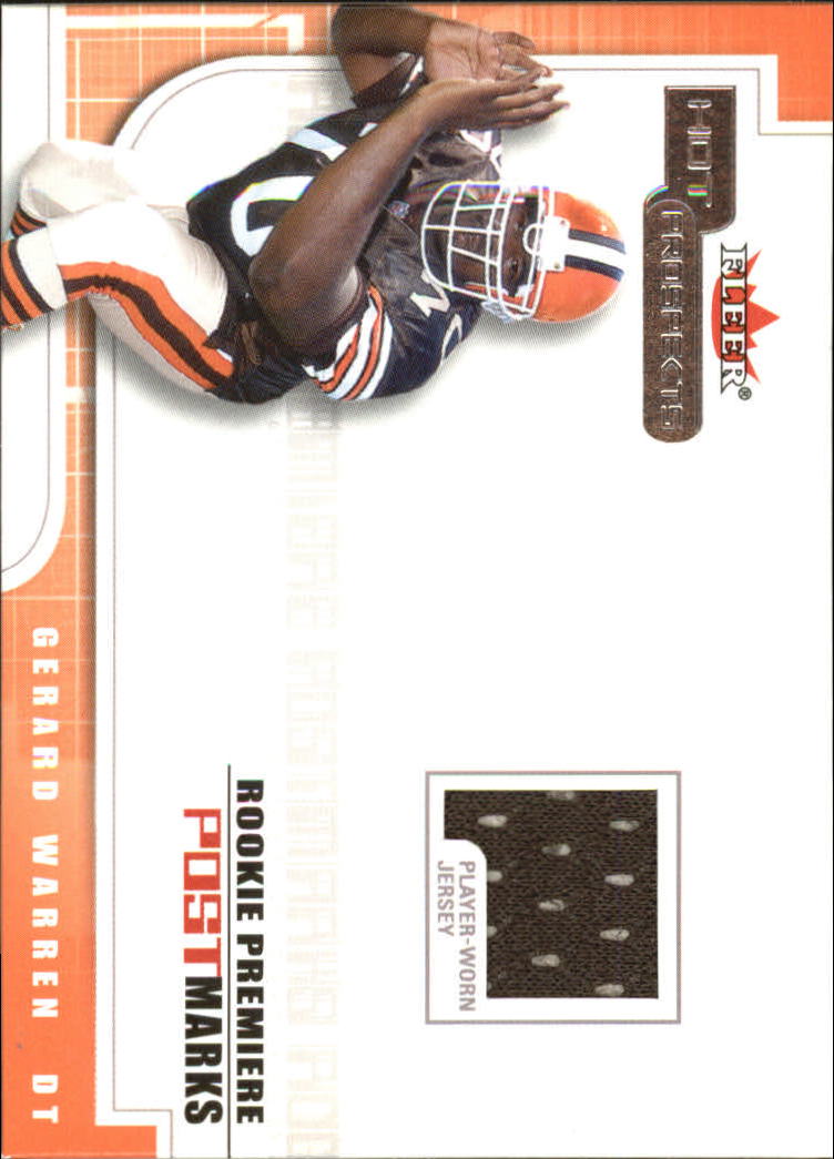 2001 Hot Prospects Rookie Premiere Postmarks Jerseys #33 Gerard Warren