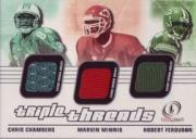 2001 Fleer Legacy Triple Threads #CMF Chris Chambers/Snoop Minnis/Robert Ferguson