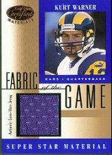 2001 Leaf Certified Materials Fabric of the Game #59BA Kurt Warner B