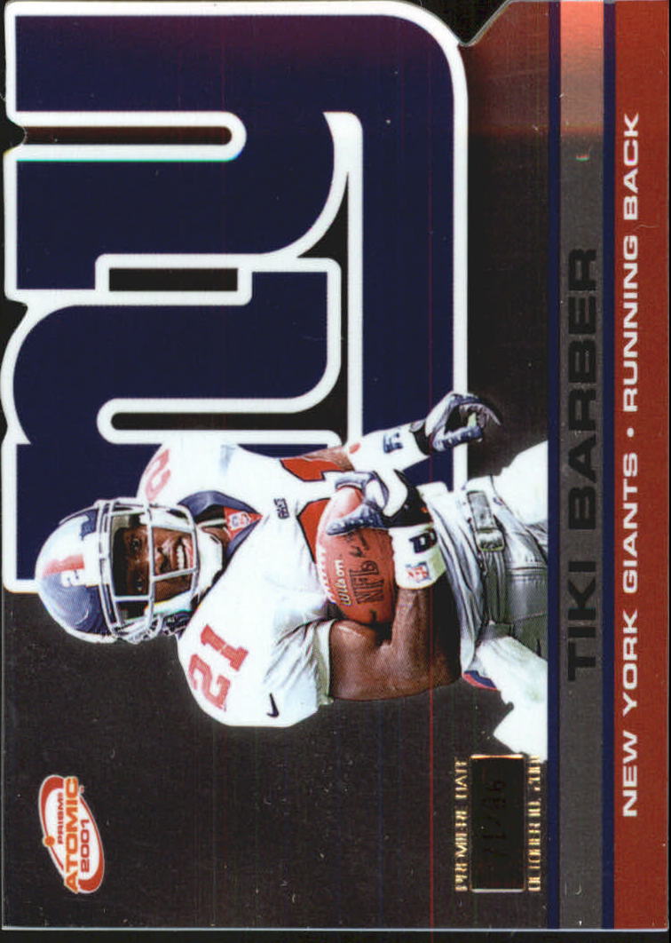 2001 Pacific Prism Atomic Premiere Date #92 Tiki Barber