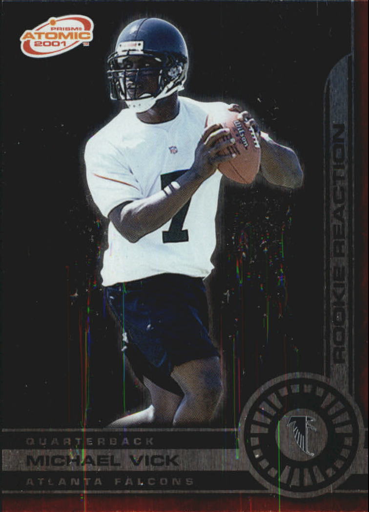 2001 Pacific Prism Atomic Rookie Reaction #1 Michael Vick