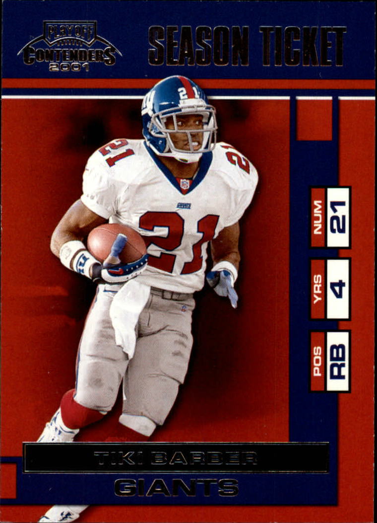 2001 Playoff Contenders #60 Tiki Barber