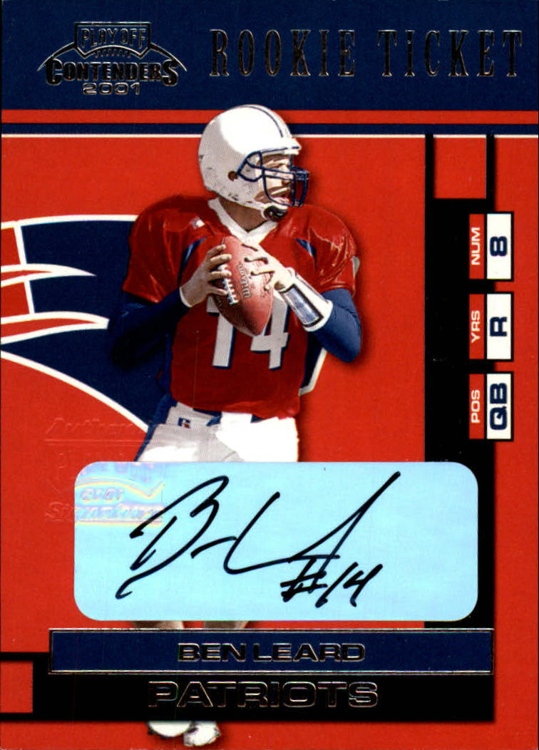 2001 Playoff Contenders #106 Ben Leard AU RC
