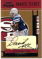 2001 Playoff Contenders #120 David Allen AU RC
