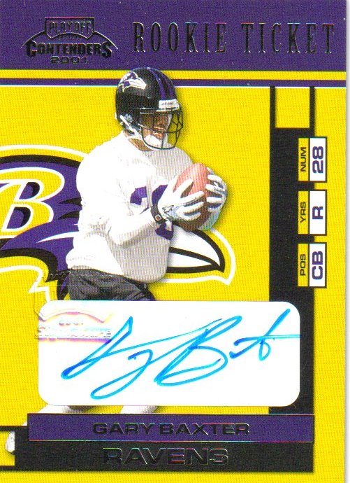 2001 Playoff Contenders #129 Gary Baxter AU RC
