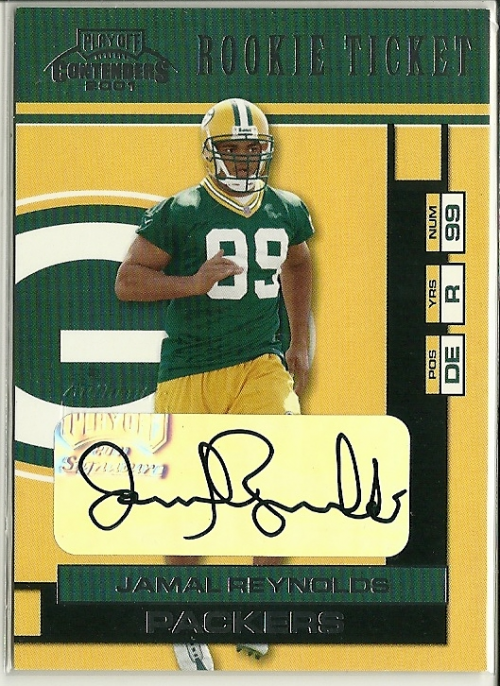 2001 Playoff Contenders #134 Jamal Reynolds AU/500* RC
