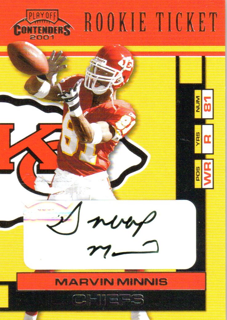 2001 Playoff Contenders #155 Snoop Minnis AU/295* RC