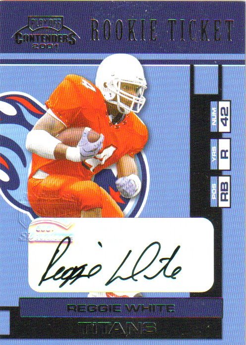 2001 Playoff Contenders #167 Reggie White AU RC