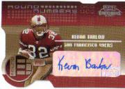 2001 Playoff Contenders Round Numbers Autographs Gold #12 Kevan Barlow/30/Travis Minor