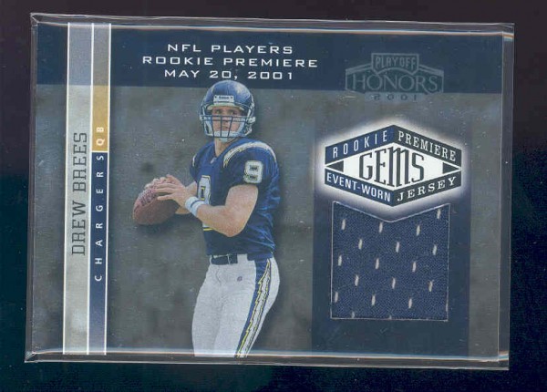 2001 Playoff Honors #203 Drew Brees JSY RC