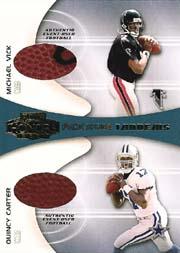 2001 Playoff Honors Rookie Tandem Footballs #RT1 Michael Vick/Quincy Carter