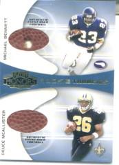 2001 Playoff Honors Rookie Tandem Footballs #RT11 Michael Bennett/Deuce McAllister