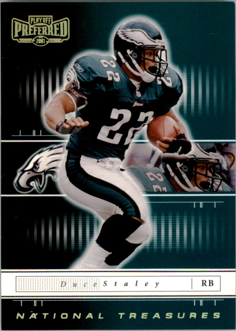2001 Playoff Preferred National Treasures Gold #85 Duce Staley