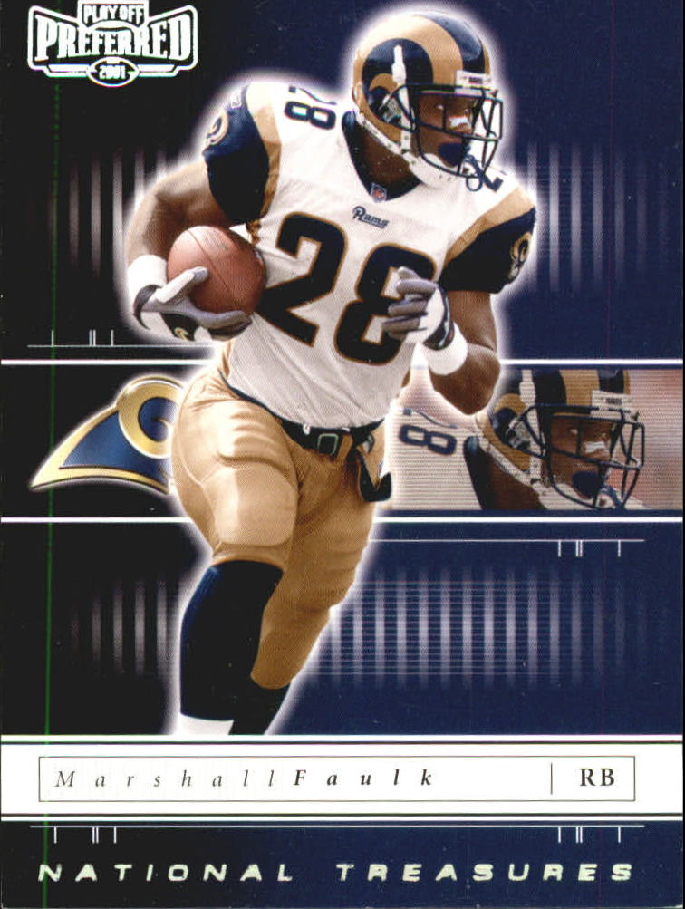2001 Playoff Preferred National Treasures Silver #90 Marshall Faulk