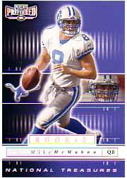 2001 Playoff Preferred National Treasures Silver #106 Mike McMahon
