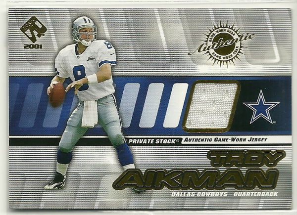 2001 Private Stock Game Worn Gear #40 Troy Aikman