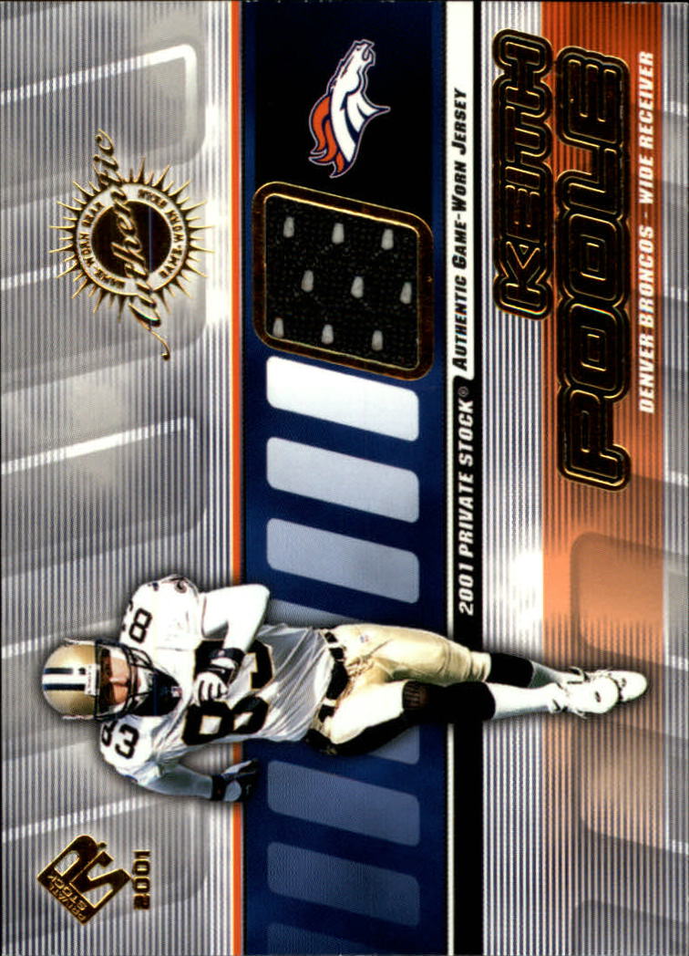 2001 Private Stock Game Worn Gear #53 Keith Poole