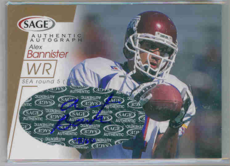 2001 SAGE Autographs Bronze #A4 Alex Bannister
