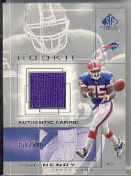 2001 SP Game Used Edition #118 Travis Henry JSY RC