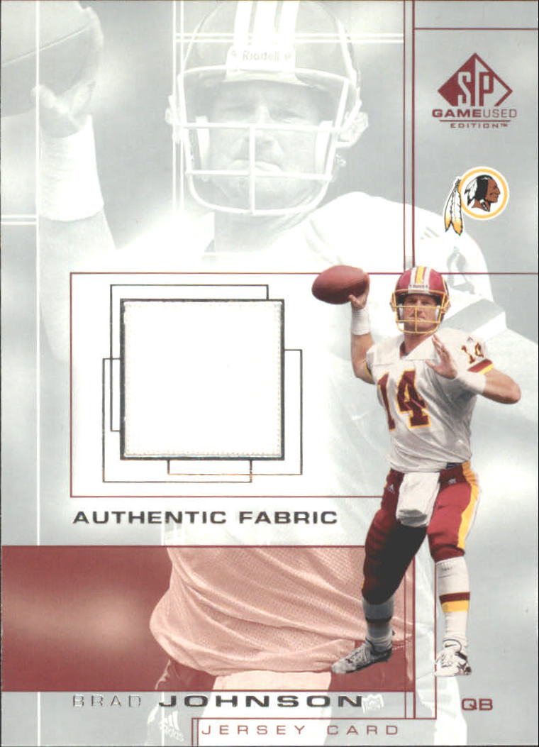 2001 SP Game Used Edition Authentic Fabric #BJ Brad Johnson