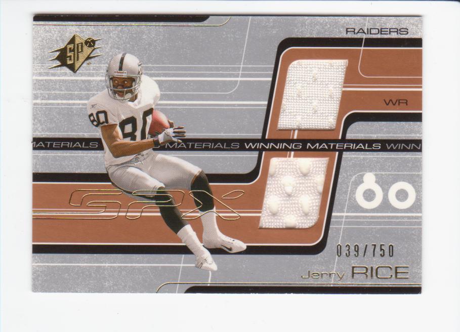 2001 SPx Winning Materials #WMJR1 Jerry Rice/750
