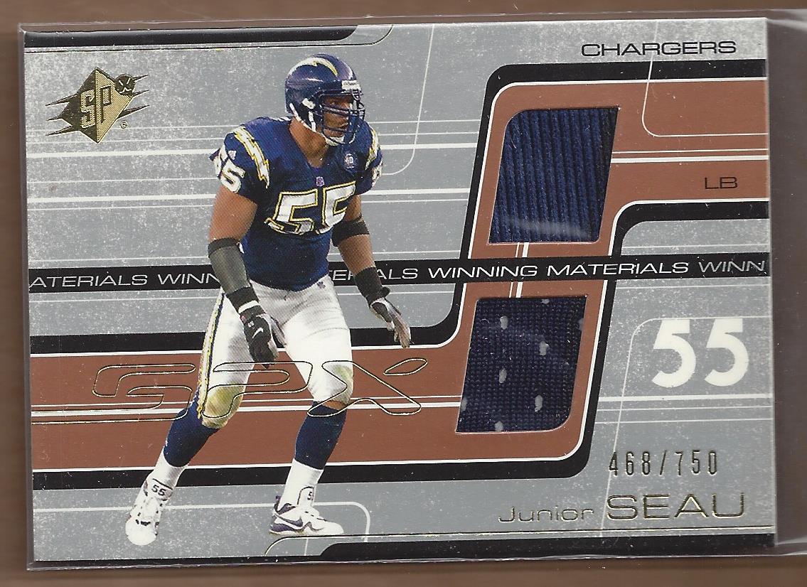 2001 SPx Winning Materials #WMJS1 Junior Seau/750