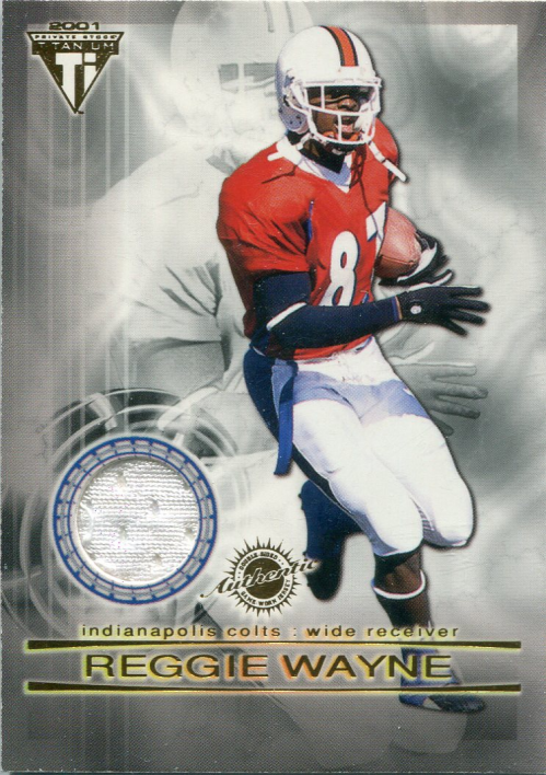 2001 Titanium Double Sided Jerseys #18 Reggie Wayne/Freddie Mitchell