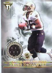 2001 Titanium Double Sided Jerseys #22 Deuce McAllister/Onome Ojo