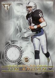 2001 Titanium Double Sided Jerseys #111 Tim Brown/Jerry Rice
