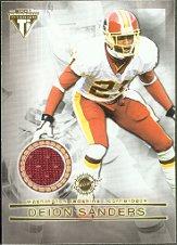 2001 Titanium Double Sided Jerseys #125 Deion Sanders/Champ Bailey