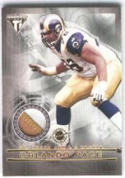 2001 Titanium Double Sided Jerseys Patches #116 Orlando Pace/Justin Watson