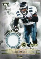 2001 Titanium Post Season Jersey Patches #77 Freddie Mitchell/86